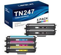 LOFBLAT TN247 TN243CMYK Compatible Cartouche de Toner pour TN 247 TN243 pour Brother DCP L3550CDW MFC-L3750CDW MFC-L3770CDW HL-L3270CDW HL-L3230CDW (Noir Cyan Magenta Jaune, 5-Pack)