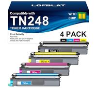 LOFBLAT TN248 TN 248 TN248XL Cartouche de Toner avec Puce Compatible pour Brother TN-248CMYK TN 248XL pour DCP-L3560CDW MFC-L8390CDW HL-L3240cdw MFC-L3760cdw DCP-L3520cdwe MFC-L8340cdw HL-L8240cdw