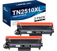 LOFBLAT TN-2510XL TN2510XL Cartouches de Toner Compatibles pour Brother TN-2510XL TN2510XL TN2510 pour DCP-L2627DWE MFC-L2835DW HL-L2400DWE DCP-L2620DW MFC-L2800DW DCP-L2665DW DCP-L2660DW (2Noir)