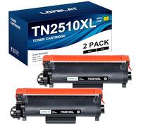 LOFBLAT TN-2510XL TN2510XL Cartouches de Toner Compatibles pour Brother TN-2510XL TN2510XL TN2510 pour DCP-L2627DWE MFC-L2835DW HL-L2400DWE DCP-L2620DW MFC-L2800DW DCP-L2665DW DCP-L2660DW (2Noir)