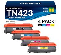 LOFBLAT TN423 Cartouche de Toner Compatible pour Brother TN423 TN-423 TN421 | Compatible pour HL-L8260CDW HL-L8360CDW MFC-L8690CDW MFC-L8900CDW DCP-L8410CDN DCP-L8410CDW (Noir Cyan Magenta Jaune)