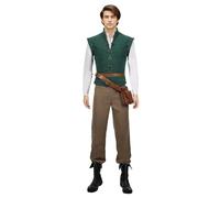 Lofeery Costume complet Prince Flynn Rider Eugene pour adulte avec gilet, chemise, pantalon, costume d'Halloween pour homme