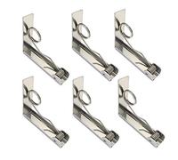 Lofekea Lot de 6 pinces à nappe extra larges en acier inoxydable pour la maison, les fêtes et les pique-niques (jusqu'à 2,4")