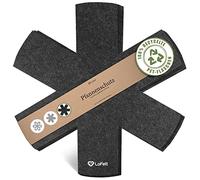 LoFelt® Protège-poêles & protège-empilements pour poêles, casseroles et Bols / 5 protège-poêles en Feutre en XXL Ø 38cm / Protection de poêle en Feutre Anthracite, Forme d'étoile