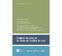 L'office du juge et la règle de conflit de lois Conférence du 17 mai 2021 - Gustavo Vieira Da Costa Cerqueira - Societe Legislation Comparee - broché - Etude