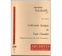 "L'offrande lyrique" de Paul Claudel