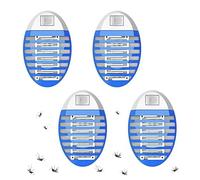 LOFFU Lot de 4 lampes anti-moustiques non toxiques - Tueur d'insectes électrique UV - Convient pour la maison, la cuisine, la chambre à coucher, la salle à manger