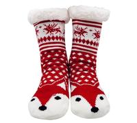 LOFIR Chaussettes Chaussons Femme Chauds pour Hiver, Antidérapant à la Maison Épais, Motif Animal, Taille 35-41, 1 Paire