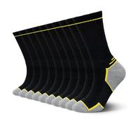 LOFIR Chaussettes de Travail Sécurité Homme: Chaussettes Renforcées pour Chaussures de Sécurité Respirantes et Résistantes pour Chantier et Tracteur 10 Paires Taille 43-46 Noir