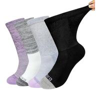 LOFIR Chaussettes Diabetiques Coton Homme: Chaussettes sans Coutures avec Ceinture Extra Large sans Elastique sans Pression Chaussettes avec Semelle Rembourrée Confortable Multicolore 4 Paires 47-50