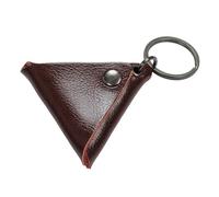 LOFOTU Conteneur pour médiator de guitare - Accessoire de poche - Pochette triangulaire, marron foncé