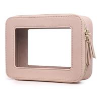 LOFOWN Petite trousse de maquillage transparente - Mini trousse de toilette de voyage transparente - Organisateur approuvé par la TSA - Trousse de maquillage transparente avec fermeture éclair -