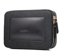 LOFOWN Petite trousse de maquillage transparente - Mini trousse de toilette de voyage transparente - Organisateur approuvé par la TSA - Trousse de maquillage transparente avec fermeture éclair -