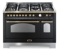 Lofra 62010015 Dolce Vita RNMD126MFT+E/2AEO Cuisine 120 Cm Noir/Brass 7 Feux