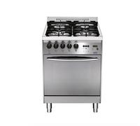 Lofra Courbe C66gv/C Cuisine 60 Cm Inox Satiné 4 Feux Four À Gaz Ventilé