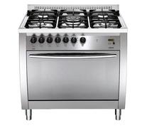 Lofra Courbe CG96GV/C Cuisine Inox 90Cm Four À Gaz Multifonction 5 Brûleurs