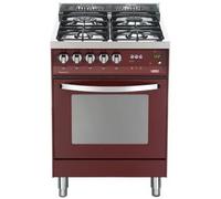 Lofra Cuisine Rainbow Pr66Mft/C 60Cm Four Électrique 4 Brûleurs Rouge Burgundy