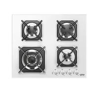 Lofra Cuisinière À Gaz Mercurio Hgb6G0 60Cm 4 Brûleurs Finitions En Verre Blanc