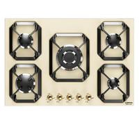 Lofra Dolce Vita HRBI7AO Cuisinière 70X50 Ivoire 5 Brûleurs Triple Couronne