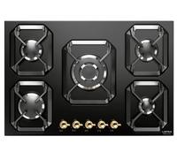 Lofra Dolce Vita Hrnm7A0 Cuisinière 70Cm Noir Triple Couronne 5 Brûleurs