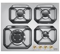 Four HRS7AO Piano Cuisson 70x50 Inox 5 Brûleurs 1 Triple Couronne