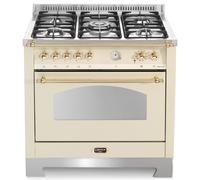 Lofra Dolce Vita Rbig96Mft/Ci Cuisine 90Cm Ivoire/Brass 5 Brûleurs Ce.A 60060038