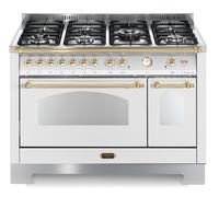 Lofra Roulé RBPD126MFT + Et / 2AEO Cuisine 120X60 Blanc Perle 7 Brûleurs