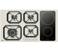 Lofra Hlbi9G2I Cuisinière 90X50 Ivoire 3 Brûleurs Triples Couronnes 2 Induction
