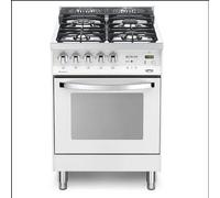 Lofra Pbp66Gvt/C Cuisine Rainbow 60Cm Blanc Perle 4 Feux Four Gaz Ventilé