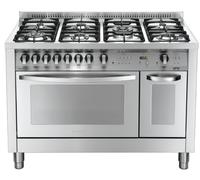 Lofra PD126GV+E/2CI Cuisine Inox 120Cm Four Gaz 5 Brûleurs Easy Clean 2 Fours
