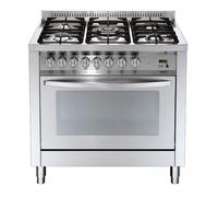 Lofra Pg96Mf/Ci Cuisine Inox 90X60 Four Électrique Multifonction 4 Brûleurs