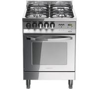 Lofra Pl66Mft/C Cuisine Rainbow 60Cm 4 Brûleurs Four Gaz Ventilé Total Inox