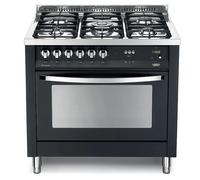 Lofra Pnmg96Gvt/C Cuisine 90Cm Noir Mat 5 Brûleurs Inox Four Gaz Ventilé