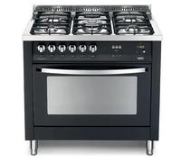 Lofra PNMG96MFT/C Cuisine 90Cm Noir Mat Four Électrique 5 Brûleurs Piano Inox