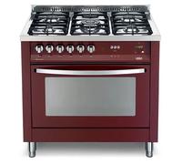 Lofra Prg96Mft/C Cuisine 90Cm 5 Brûleurs Four Électrique Ventilé Rouge Bourgogne