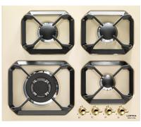 Lofra Roulé HRBI6GO Table de Cuisson 60X50 Ivoire 4 Brûleurs Triple Couronne