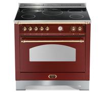 Lofra Roulé Rrg96mft/5i Cuisine 90CM Burgundy/Laiton 5 Regions Cuisson 60060052