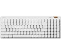 LOFREE Clavier mécanique Flow Lite100 Touches sans Fil Rechargeable Interchangeable avec récepteur2.4G, Connexion BT et Filaire pour Windows Mac Interrupteurs linéaires(Blanchâtre) Disposition US