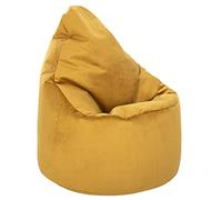 Loft 25 Fauteuil Poire en Velours Capriccio | Siège Pouf D’intérieur Haut de Gamme pour la Maison et Le Salon | Conception Ergonomique pour Un Meilleur Soutien du Corps (Pouf, Tumeric)