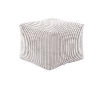 Loft 25 Fauteuil Relaxant Cube Bean Bag | Accueil Meubles de Salon | Léger, Doux et Confortable | Pouf Beanbags avec Repose-Pieds carrés en Corde Jumbo (Vison)