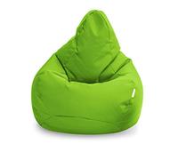 Loft 25 - Pouf poire pour gamer, pour extérieur et intérieur, résistant à l’eau, design ergonomique pour le soutien du corps, durable et confortable (pouf, vert citron)