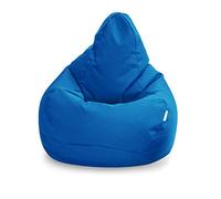 Loft 25 - Pouf poire pour gamer, pour extérieur et intérieur, résistant à l’eau, design ergonomique pour le soutien du corps, durable et confortable (pouf, bleu marocain)