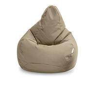 Loft 25 - Pouf poire pour gamer, pour extérieur et intérieur, résistant à l’eau, design ergonomique pour le soutien du corps, durable et confortable (pouf, pierre)