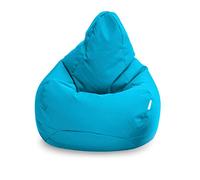 Loft 25 - Pouf poire pour gamer, pour extérieur et intérieur, résistant à l’eau, design ergonomique pour le soutien du corps, durable et confortable (pouf, turquoise)