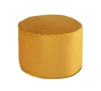 Loft 25 Pouf Poire Repose Pieds en Velours Rond | Premium Pouf de Salon D'intérieur pour la Maison Premium | Design Ergonomique pour Un Meilleur Soutien du Corps | Durable et Confortable (Tumeric)