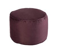 Loft 25 Pouf Poire Repose Pieds en Velours Rond | Premium Pouf de Salon D'intérieur pour la Maison Premium | Design Ergonomique pour Un Meilleur Soutien du Corps | Durable et Confortable (Aubergine)