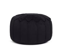Loft 25 Pouf Rond Gaming | Repose-Pieds 27×45 cm pour Adultes Salon Intérieur | Coussin de Sol Durable Pouffe (Noir)