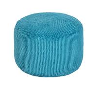 Loft 25 Tabouret de Pieds en Forme de Sac de Haricots Rond Bubble | Repose-Jambes pour Salon d'intérieur | Pouf Ergonomique | Ultra Confortable et Durable (Sarcelle)