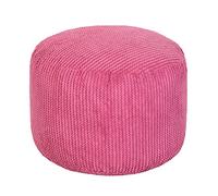 Loft 25 Tabouret de Pieds en Forme de Sac de Haricots Rond Bubble | Repose-Jambes pour Salon d'intérieur | Pouf Ergonomique | Ultra Confortable et Durable (Rose)