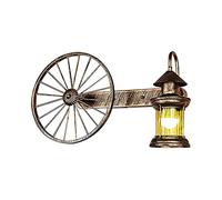 Loft Décoration E27 Éclairage Mural Vintage Industriel Applique Murale en Fer Forgé Roue Design Applique Murale pour Salon Table À Manger Fête Bar Restaurant Couloir Changer pour Le Mieux
